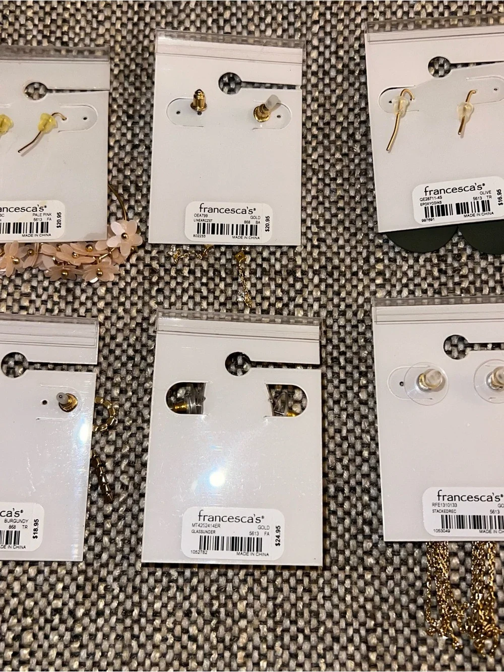 Francesca's Collections 6 pair of Earrings BRAND NEW paid $130
